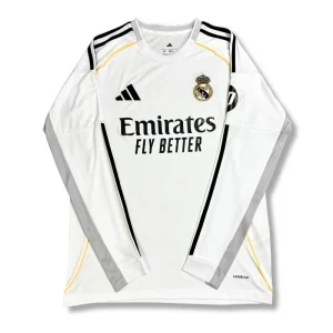 2025-26 Real Madrid CF Long-Sleeve Home Jersey